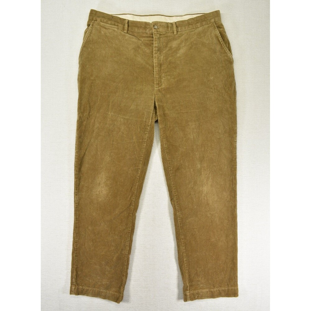 Polo Ralph Lauren Mens 38x32 Tan Corduroy Pants Ribbed Chinos